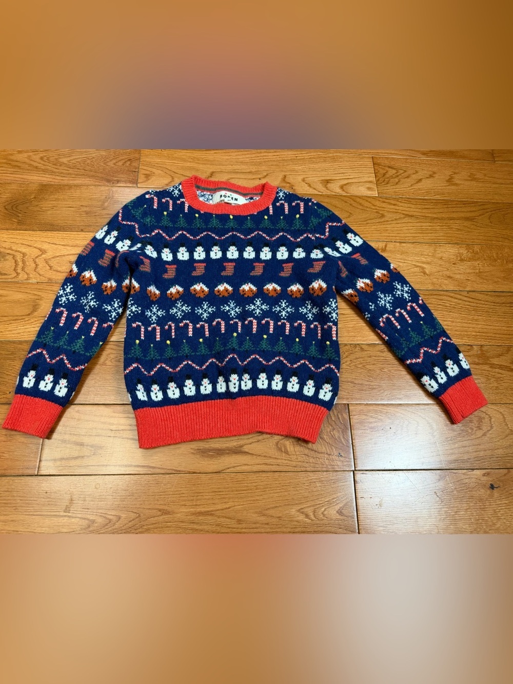 Mini Boden Wool Blend Fair Isle Holiday Sweater